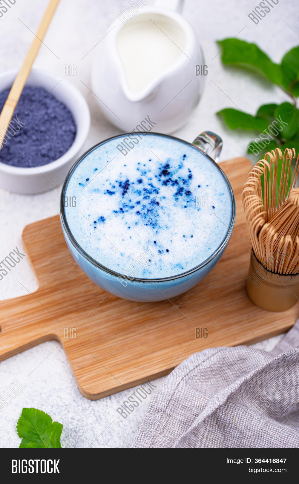 Blue Matcha Latte Milk Image & Photo (Free Trial) Bigstock