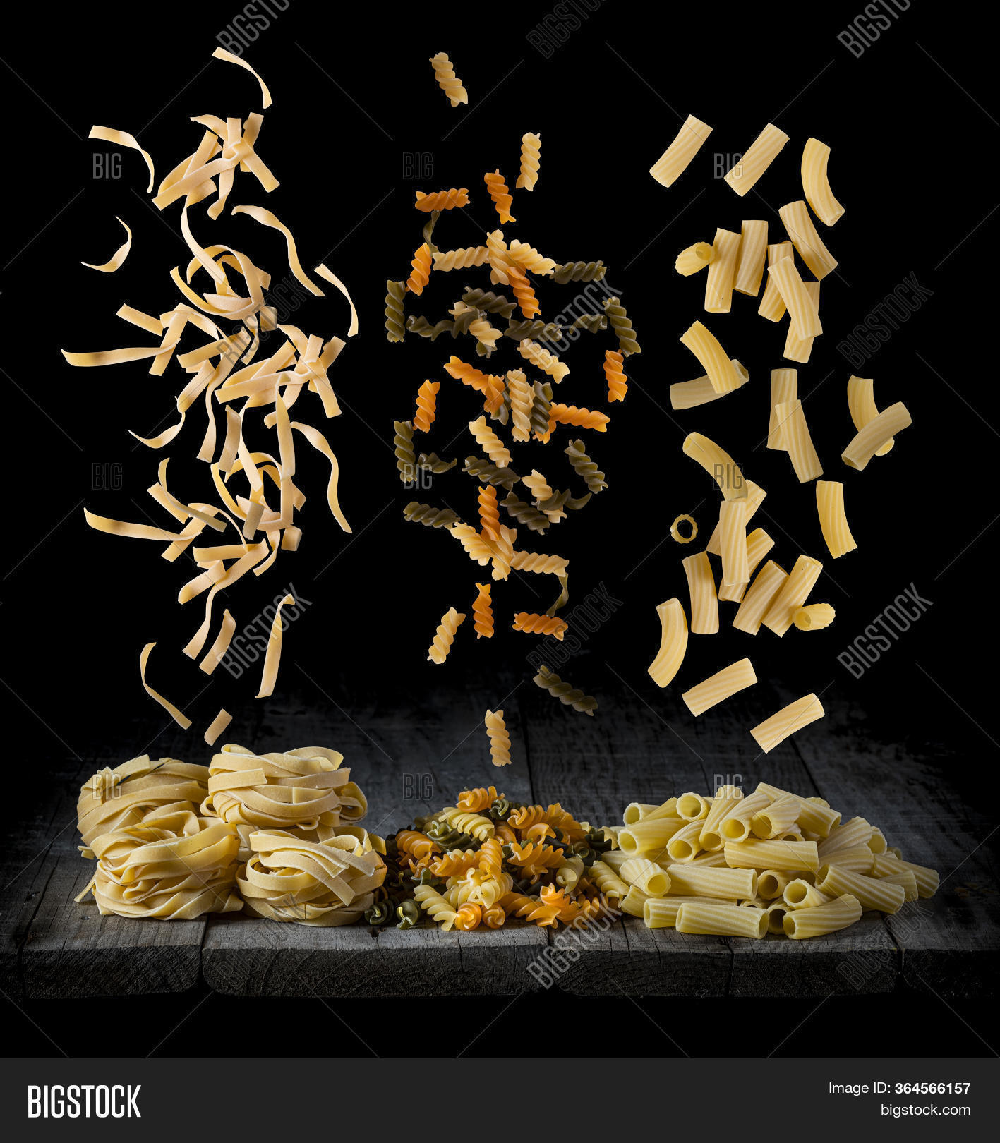 Fresh Pasta Falling Image & Photo (Free Trial) Bigstock