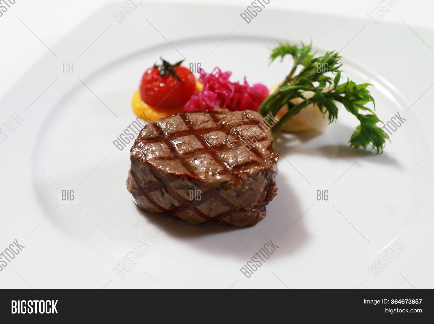 Serving Steak On White Image & Photo (Free Trial) Bigstock
