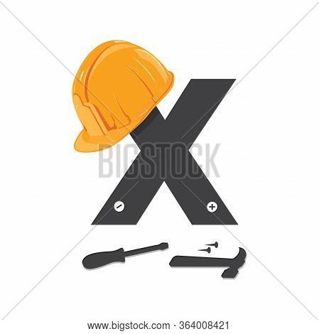 Bold And Strong Logo Design Initial X For Industry Related Construction.