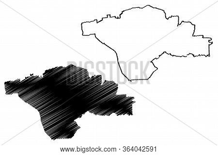 Sosnowiec City (republic Of Poland, Silesian Voivodeship) Map Vector Illustration, Scribble Sketch C