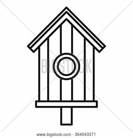 Cute Bird House Icon. Outline Cute Bird House Vector Icon For Web Design Isolated On White Backgroun