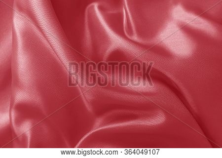 Rose Gold Fabric Cloth Texture For Background And Design Art Work, Beautiful Crumpled Pattern Of Sil