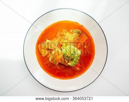 Thai Food Name Sour Curry With\ncha Om Egg Taste Sweet, Salty, Sour And Spicy Mixture Of Paprika, Pa