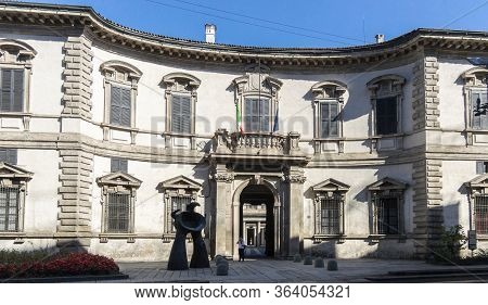 Milan, Italy, October 2016 - The State Archive Building In The City Of Milan, Italy