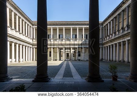 Milan, Italy, October 2016 - The State Archive Building In The City Of Milan, Italy