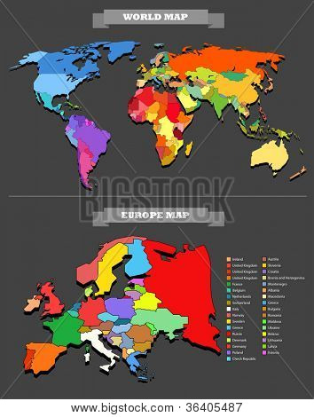 Welt-Karte-Vorlage. Jedes Land ist wählbar