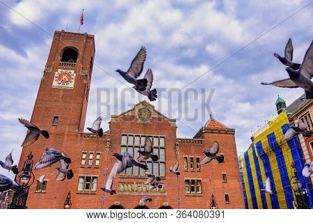 Amsterdam / Netherlands - October 15, 2018: The Beurs Van Berlage Building In Amsterdam, Netherlands