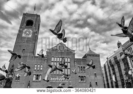 Amsterdam / Netherlands - October 15, 2018: The Beurs Van Berlage Building In Amsterdam, Netherlands