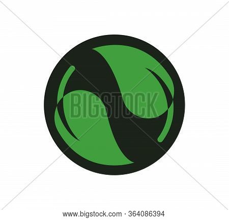 Biodegradable Recyclable Plastic Free Package Icon. Vector Bio Recyclable Degradable Label Logo Temp