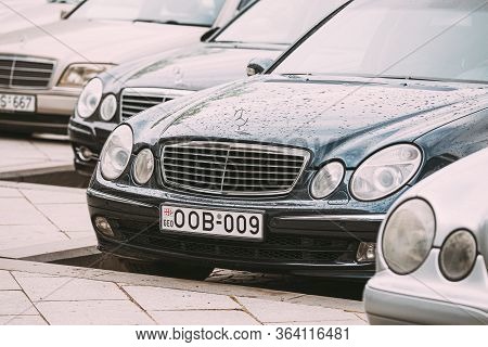Batumi, Georgia - May 27, 2016: Different Cars Mercedes-benz E-class W210 And W211 Parked In Row In 