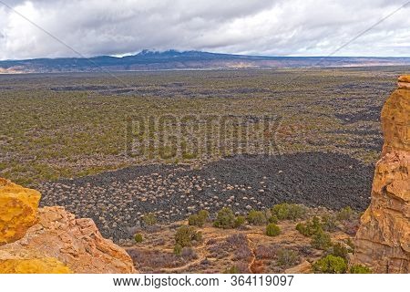 Looking Out Across The Lava Fields In El Malpais National Monument In New Mexico