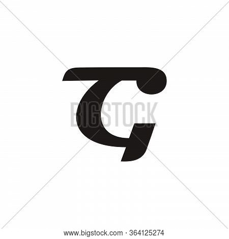 Letter Tc Simple Curves Linked Logo Vector