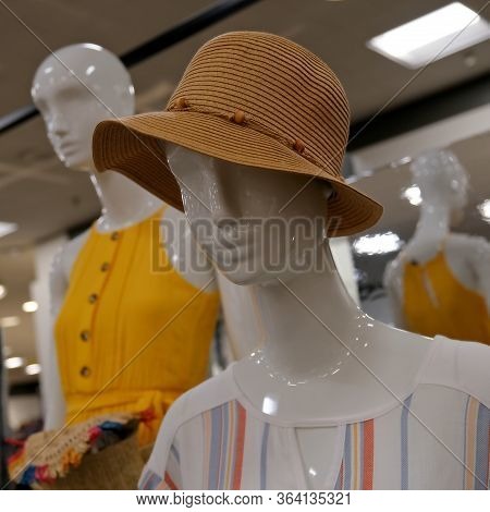 Mannequin Head In A Clothing Store
Background Image For Web Design.