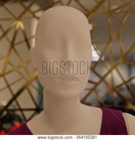 Mannequin Head In A Clothing Store
Background Image For Web Design.