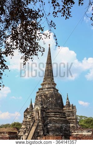 The Wat Phrasisanpeth Is Famous And History Landmark Of Ayutthaya,thailand