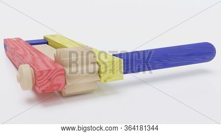 3d Illustration Of A Ratchet (musical Instrument)