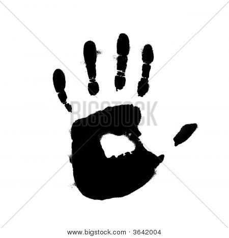 Czarny linii papilarnych