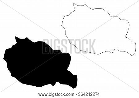 Mojkovac Municipality (montenegro, Municipalities Of Montenegro) Map Vector Illustration, Scribble S