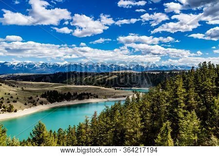Flathead River Leading To Kerr Dam. Polson, Montana, United States