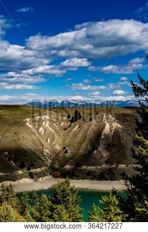 Flathead River Leading To Kerr Dam. Polson, Montana, United States