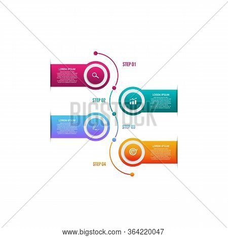 4 Step Infographic Design Template Creative Concept