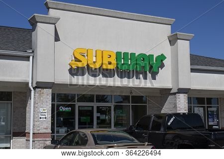 Lafayette - Circa May 2020: Subway Restaurant. Subway Is The Largest Single Brand Restaurant Chain I