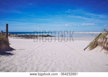 Famous Big Surfer Beach La Torche In Brittany, France