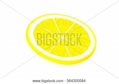 Lemon Slice Isolated On White Background