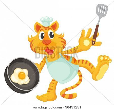 illustration d'un tigre dans un fond blanc