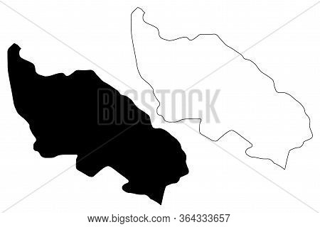 Zabljak Municipality (montenegro, Municipalities Of Montenegro) Map Vector Illustration, Scribble Sk