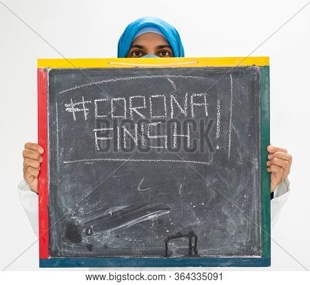 Muslim female doctor hoping for an end for corona virus