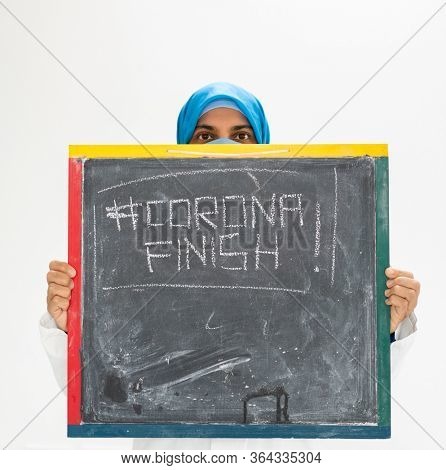 Muslim female doctor hoping for an end for corona virus