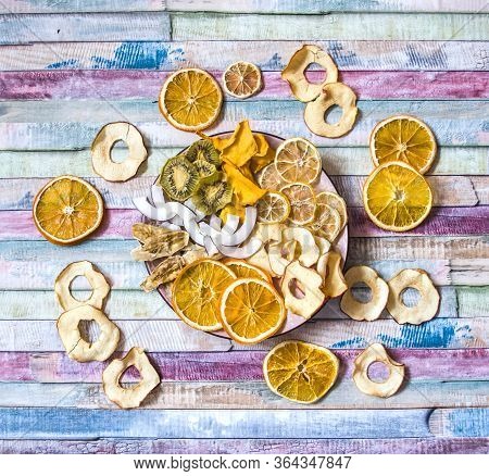 Sweet Pure Fruit Pastille. Natural Sweets From Dried Berries And Fruits. Useful Sweetness Is Pastill