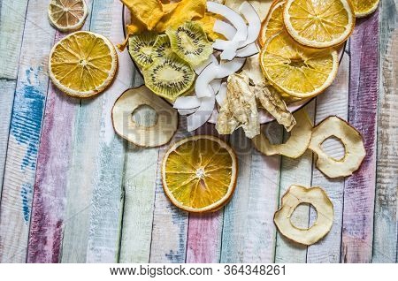 Sweet Pure Fruit Pastille. Natural Sweets From Dried Berries And Fruits. Useful Sweetness Is Pastill