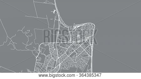 Urban Vector City Map Of Napier, New Zealand