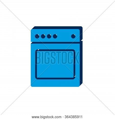 Stove Icon Vector Isometric. 3d Sign Isolated On White Background.