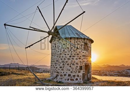 View Of Bodrum And Old Windmill, Turkey