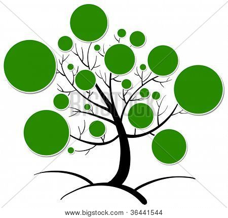 Abbildung der Baum Clipart auf weißem Hintergrund