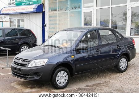 Ufa, Russia - April 19, 2012: Brand New Car Lada Granta In The City Street.