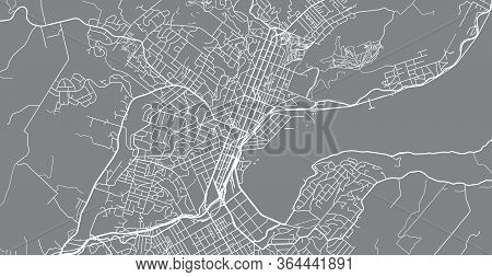 Urban Vector City Map Of Dunedin, New Zealand