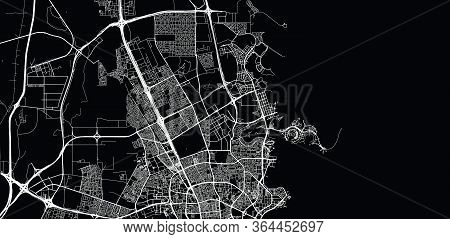 Urban Vector City Map Of Umm Salal Muhammad, Qatar