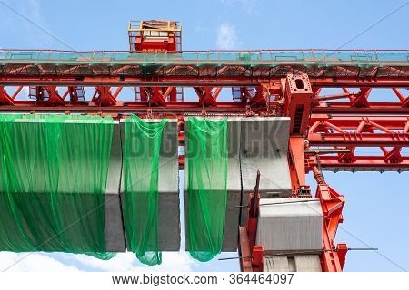 Construction Site Of Sky Train Bangsue-rangsit