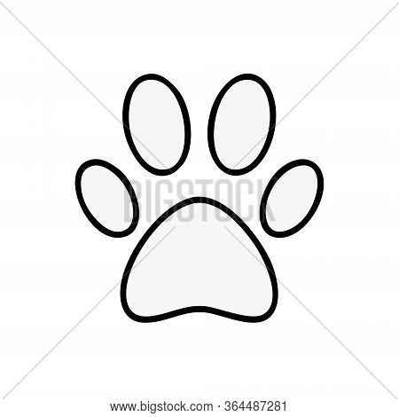 Paw Print Icon Vector In Modern Flat Style For Web, Graphic And Mobile Design.