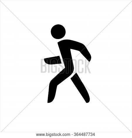 Man Walk Icon . Walking Man Vector Icon. People Walk Sign Illustration. Pedestrian Vector Sign Symbo