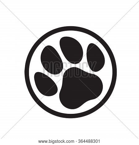 Paw Print Icon Vector In Modern Flat Style For Web, Graphic And Mobile Design.