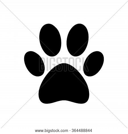 Paw Print Icon Vector In Modern Flat Style For Web, Graphic And Mobile Design.