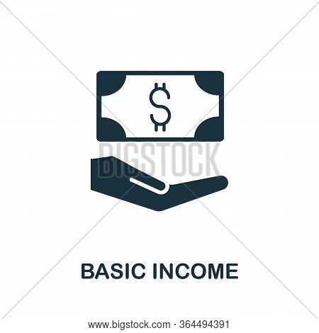 Basic Income Icon. Simple Illustration From Fintech Industry Collection. Creative Basic Income Icon 