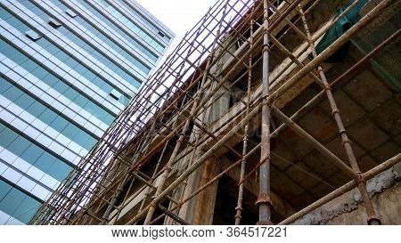 Structure Of Steel For Building Construction Site