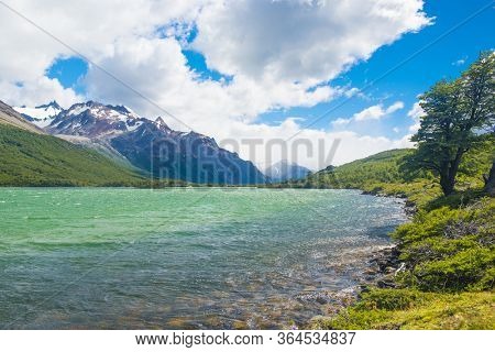 Laguna Nieta glacial lake in Los Glaciares National park in Argentina